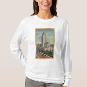 Los Angeles, CAView of City Hall en Cable Car T-shirt
