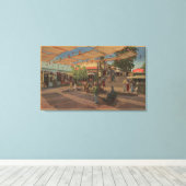 Los Angeles, CAView of Plaza in China Canvas Afdruk (Insitu (Houten vloer))