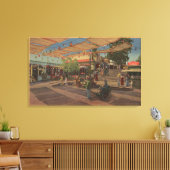 Los Angeles, CAView of Plaza in China Canvas Afdruk (Insitu (Woonkamer))