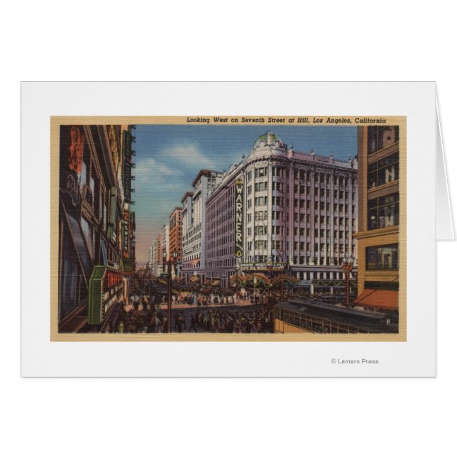 Los Angeles, CAView of Warner Bros. op 7th Street. (Voorkant Horizontaal)