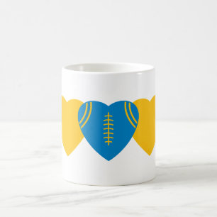 Los Angeles Chargers Football Heart Design Koffiemok