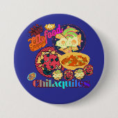 Los Angeles Chilaquiles deep blue Ronde Button 7,6 Cm (Voorkant)