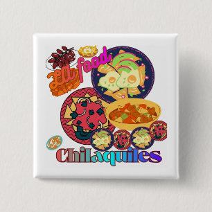 Los Angeles Chilaquiles Vierkante Button 5,1 Cm