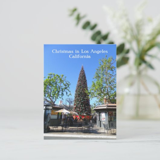 Los Angeles Christmas Postcard. Feestdagenkaart (Staand voorkant)