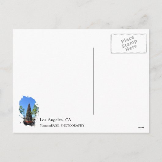 Los Angeles Christmas Postcard. Feestdagenkaart (Achterkant)