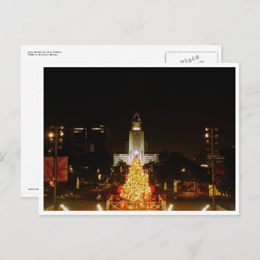 Los Angeles Christmas Tree Briefkaart (Voorkant / Achterkant)