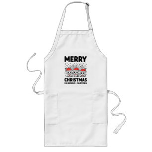 Los Angeles City California Merry Christmas Vereni Lang Schort