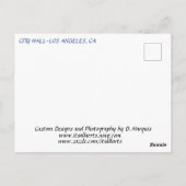 LOS ANGELES CITY HALL Briefkaart (Achterkant)
