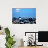 Los Angeles City-lampjes in Dusk Print (Thuiskantoor)