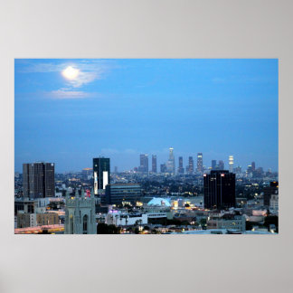 Los Angeles City-lampjes in Dusk Print