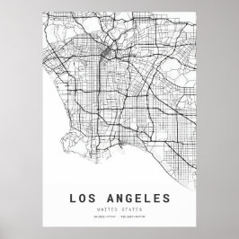 Los Angeles City Map Poster