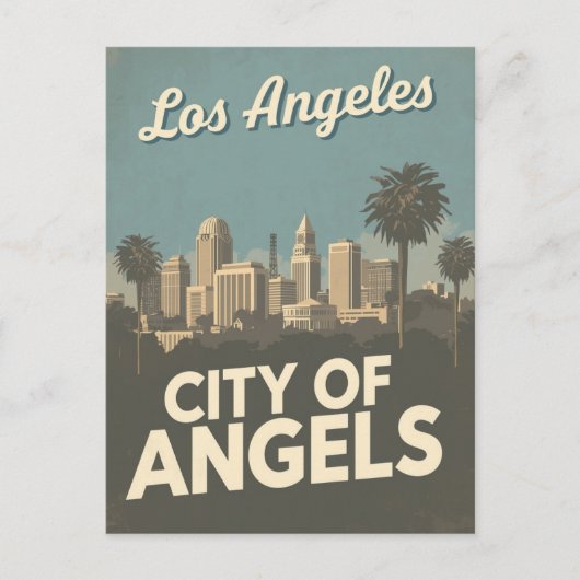 Los Angeles City of Angels Briefkaart (Voorkant)