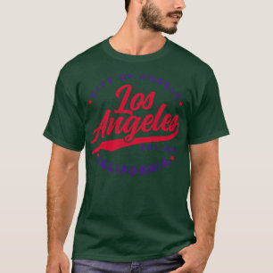 Los Angeles City of Angels California Red T-shirt