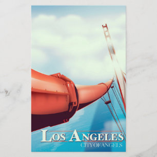 Los Angeles "city of Angels" Vacation poster. Briefpapier