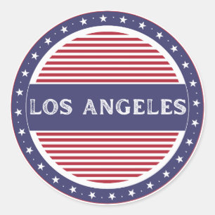 Los Angeles City Pride Embleem – Amerikaanse ident Ronde Sticker