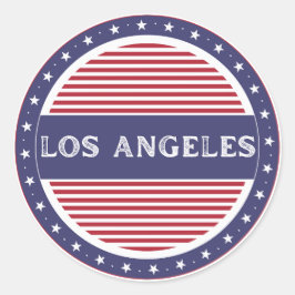 Los Angeles City Pride Emblem – American Identity Ronde Sticker