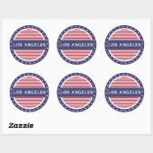 Los Angeles City Pride Emblem – American Identity Ronde Sticker (Vel)