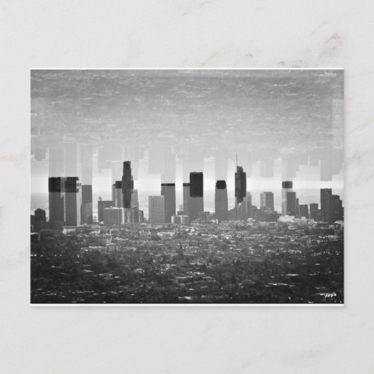 Los Angeles City Skyline Briefkaart (Voorkant)
