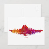 Los Angeles City Skyline kleurrijk Briefkaart (Voorkant / Achterkant)