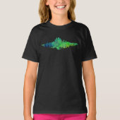 Los Angeles City Skyline - Lime Green Blue T-shirt (Voorkant)