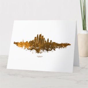 Los Angeles City Skyline - Sinaasappel Bedankkaart