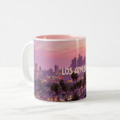 Los Angeles City Skyline Sunset Mok (Voorkant links)
