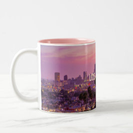 Los Angeles City Skyline Sunset Mok