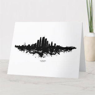 Los Angeles City Skyline Waterverf Bedankkaart