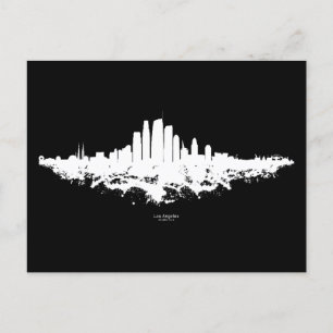 Los Angeles City Skyline Waterverf Briefkaart