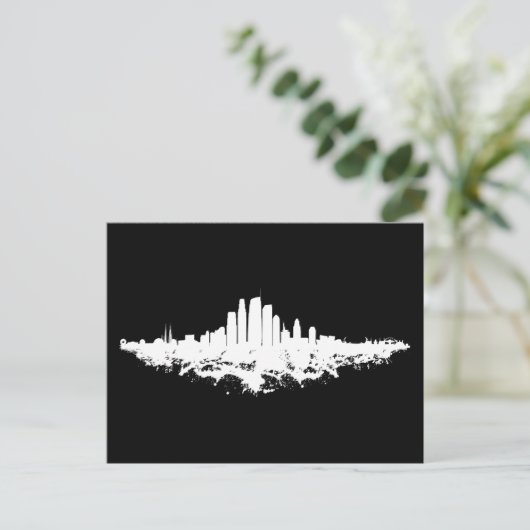 Los Angeles City Skyline Waterverf Briefkaart (Staand voorkant)