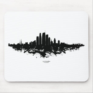 Los Angeles City Skyline Waterverf Muismat