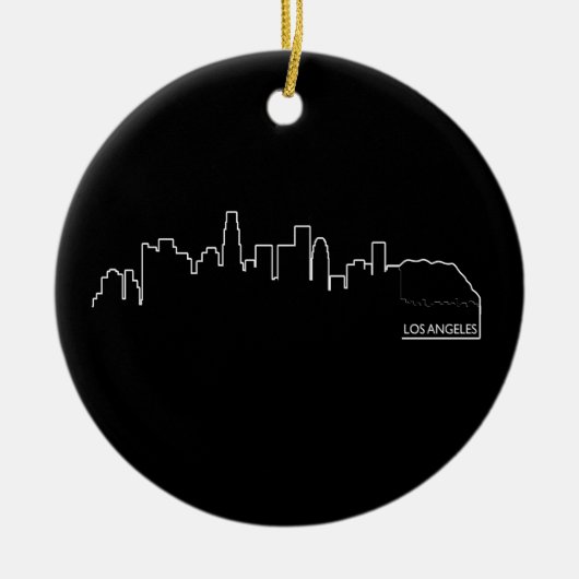 Los Angeles cityscape Keramisch Ornament (Voorkant)