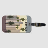 Los Angeles Cityscape Sunset Palm Trees Californië Bagagelabel (Voorkant (horizontaal))