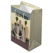 Los Angeles Cityscape Sunset Palm Trees Californië Medium Cadeauzakje (Voorkant Gekanteld)