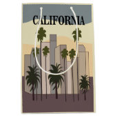 Los Angeles Cityscape Sunset Palm Trees Californië Medium Cadeauzakje (Voorkant)