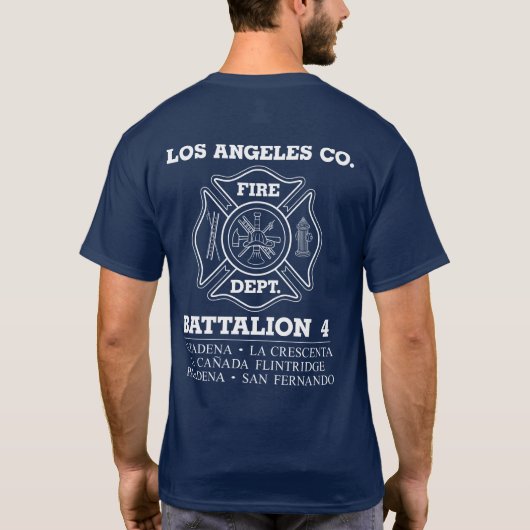 Los Angeles Co Fire Department Battalion 4 T-shirt (Achterkant)