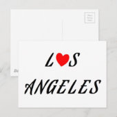 Los Angeles coeur rouge Briefkaart (Voorkant / Achterkant)