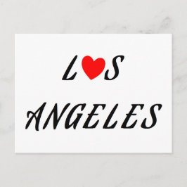 Los Angeles coeur rouge Briefkaart