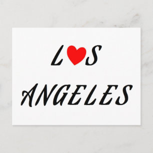 Los Angeles coeur rouge Briefkaart