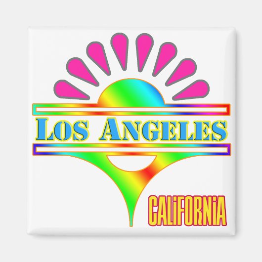 "Los Angeles Colorful 1" Magnet (Voorkant)