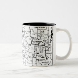 Los Angeles County Atlas Tweekleurige Koffiemok