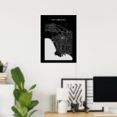 Los Angeles Dark City Map Poster (Thuiskantoor)