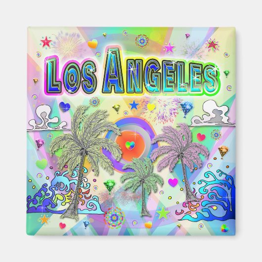 Los Angeles Deep Dream Magnet (Voorkant)