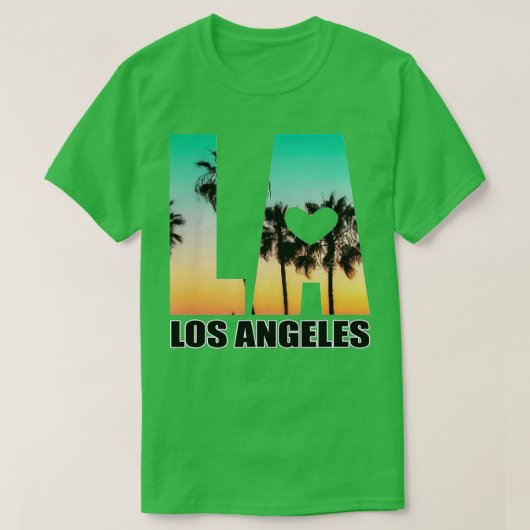 Los Angeles design LA Palm Tree Sunset Boulevard T-shirt (Design voorkant)