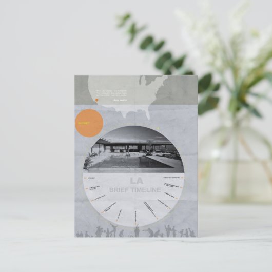 Los Angeles Design Poster Briefkaart (Staand voorkant)