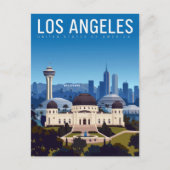 Los Angeles Dreamscape Skyline Briefkaart (Voorkant)