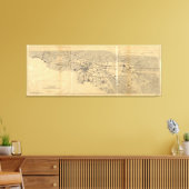 Los Angeles en San Gabriel Mountains Map (1915) Canvas Afdruk (Insitu (Woonkamer))