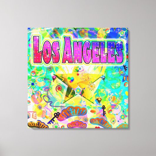Los Angeles Epoch Hour Stretched Canvas Print (Voorkant)