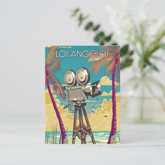 Los Angeles Filmcamera poster Briefkaart (Staand voorkant)