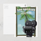Los Angeles Filmcamera Reisposter Briefkaart (Voorkant / Achterkant)